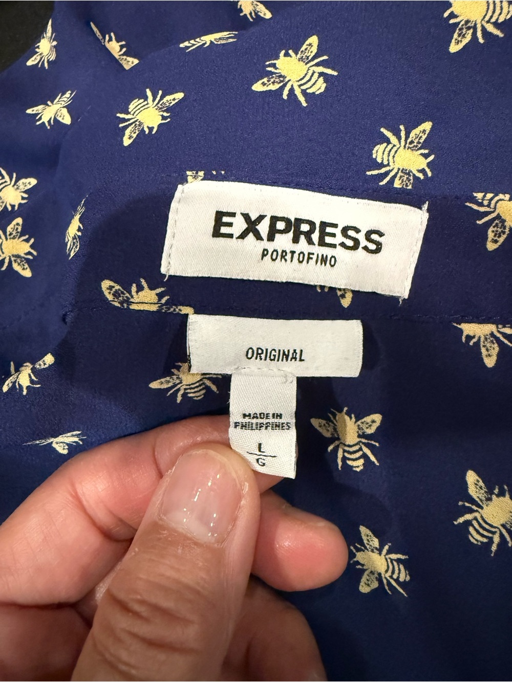 Express Portofino “Bee” Button Down Shirt - Picture 5 of 6